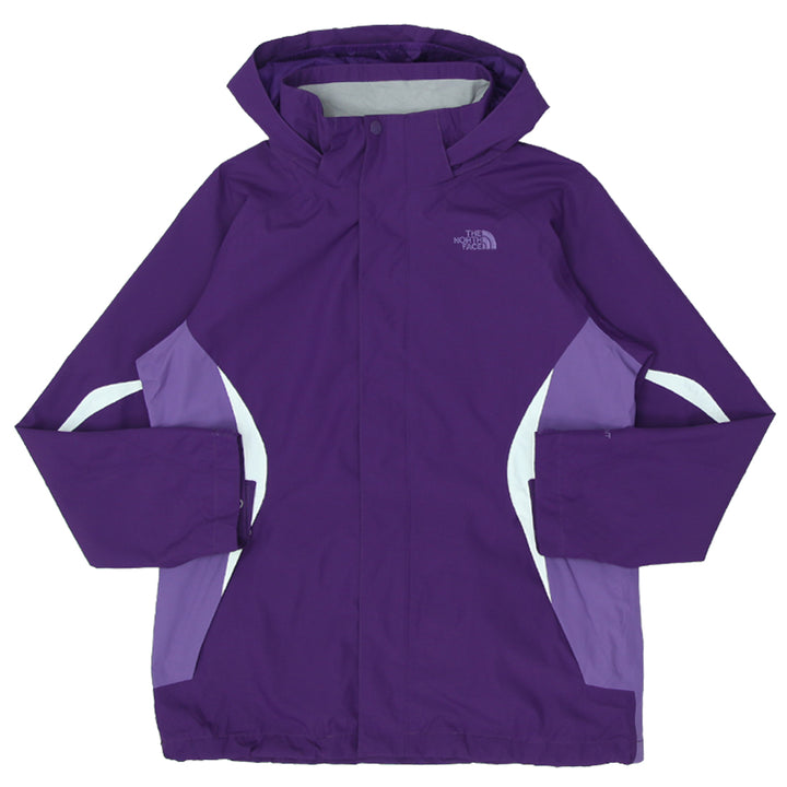 Girls Youth The North Face HyVent Full Zip Hooded Purple Jacket