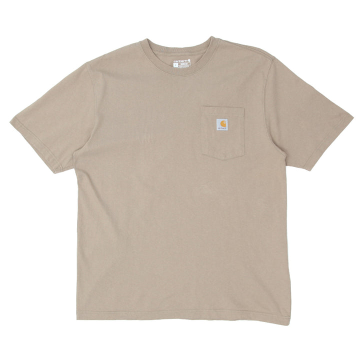 Mens Carhartt Loose Fit Pocket T-Shirt Brown