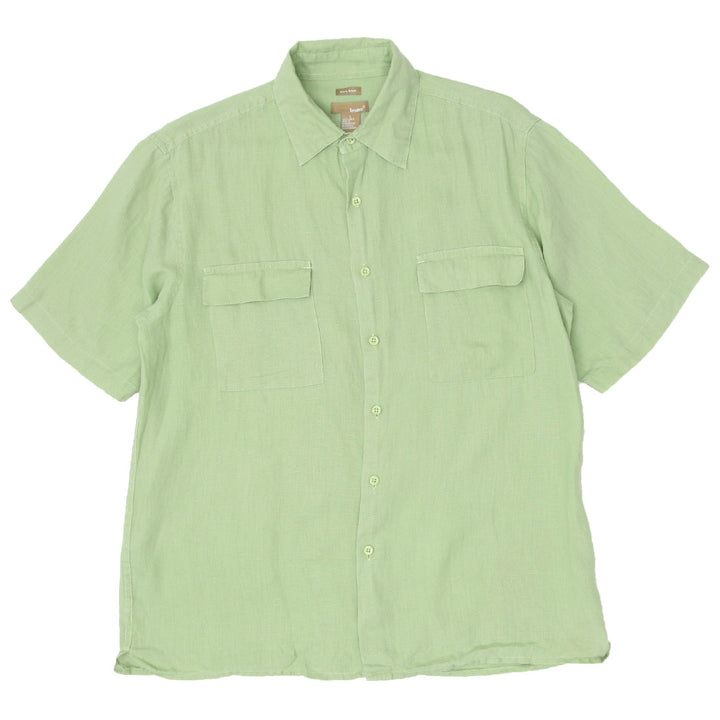 Mens Bruno Short Sleeve Pocket Pure Linen Shirt