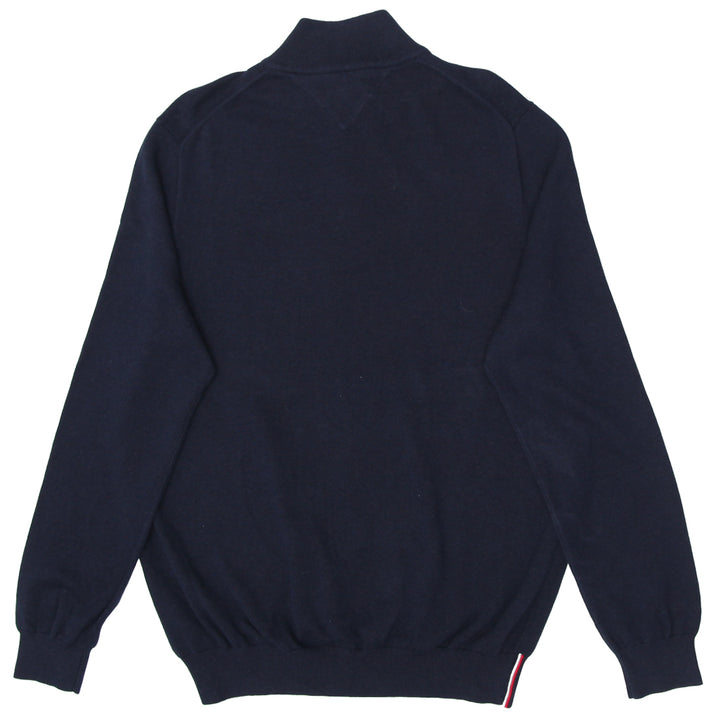 Mens Tommy Hilfiger Quarter Zip Navy Sweater