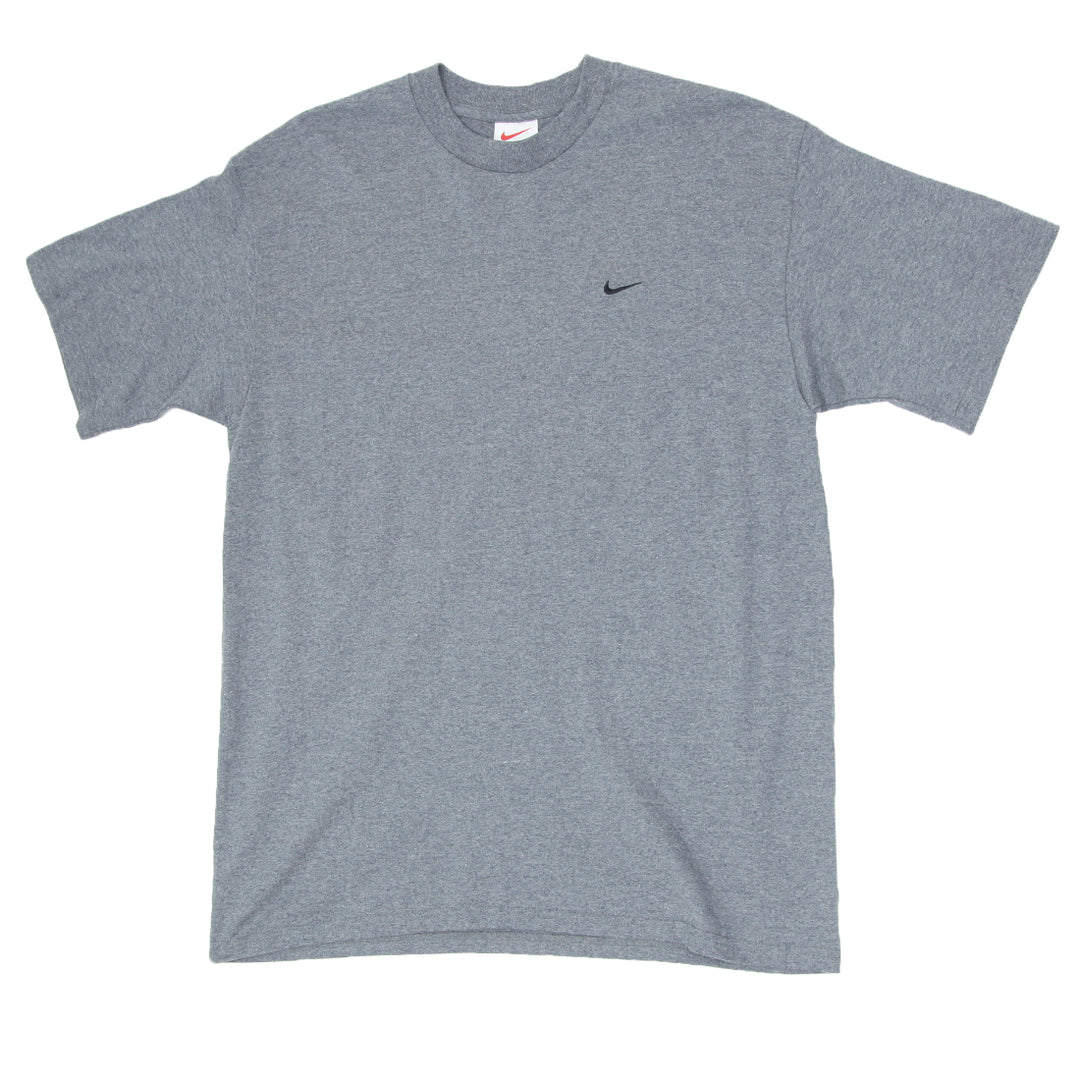 90's Vintage Nike Swoosh Emboidered Crewneck T-Shirt Gray L