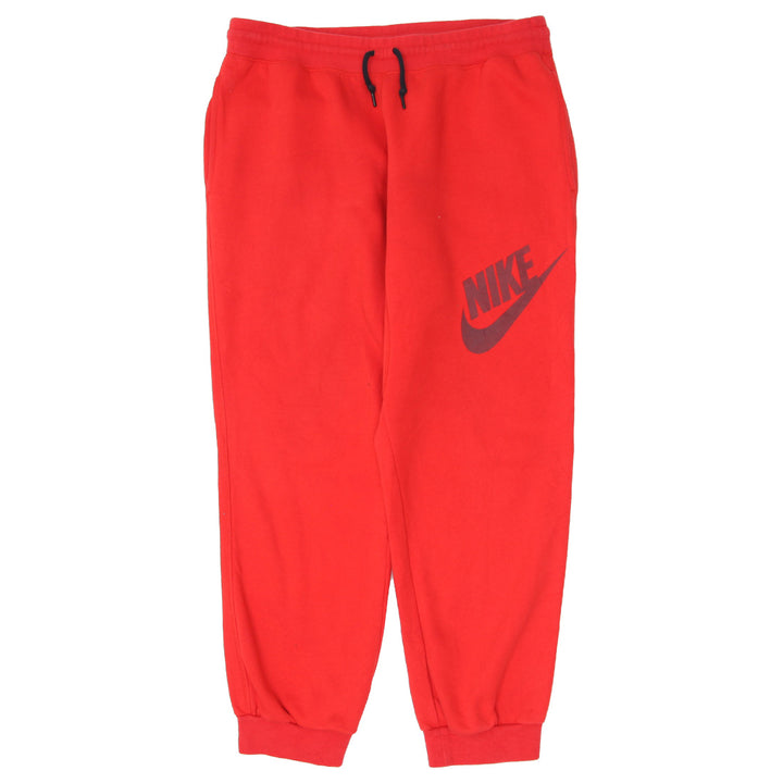 Mens Nike Spell Out Red Fleece Jogger Pants