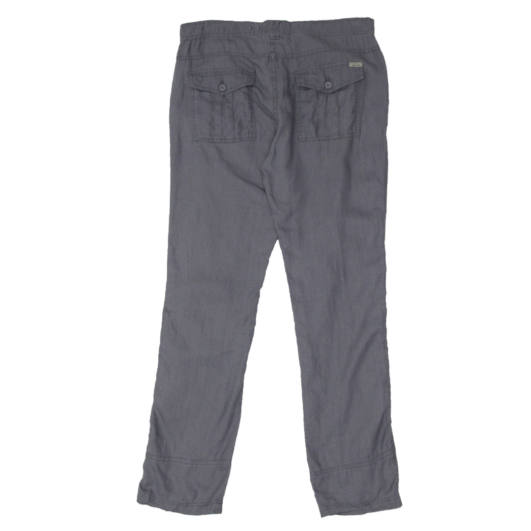 Mens The Point Zero Rolled Up Hem Linen Pants