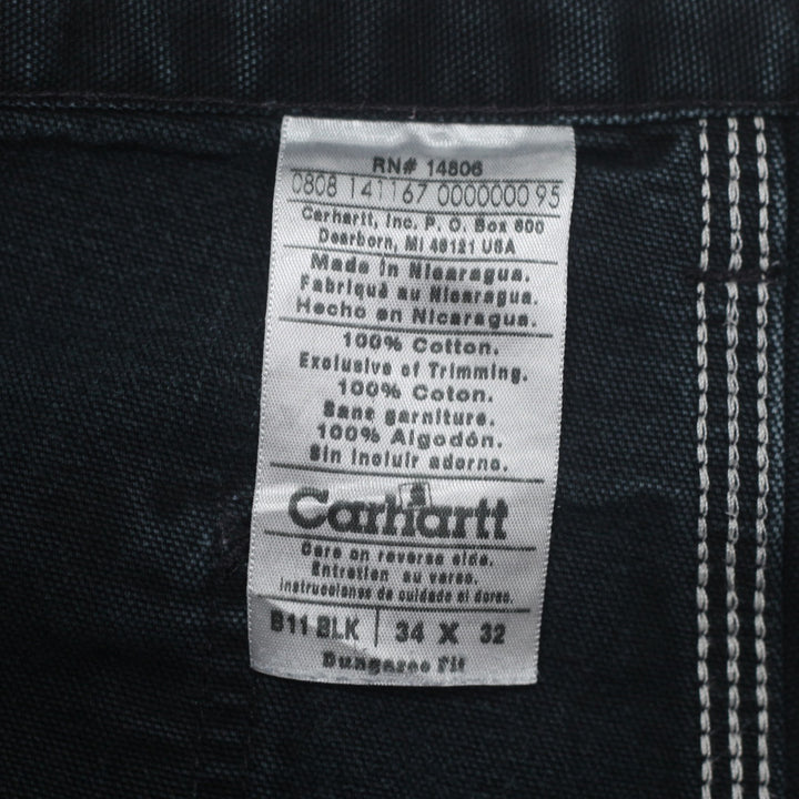 Mens Carhartt B11 BLK Dungaree Fit Carpenter Pants