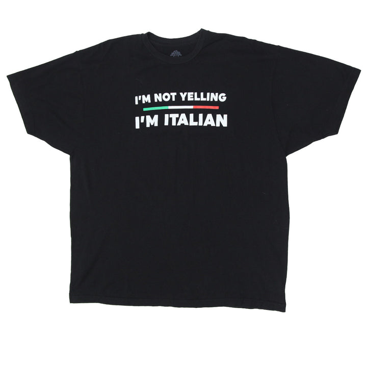 Mens I'm Not Yelling I'm Italian Black T-Shirt