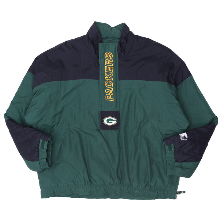 Vintage Starter Green Bay Packers 1/2 Zip Insulated Jacket