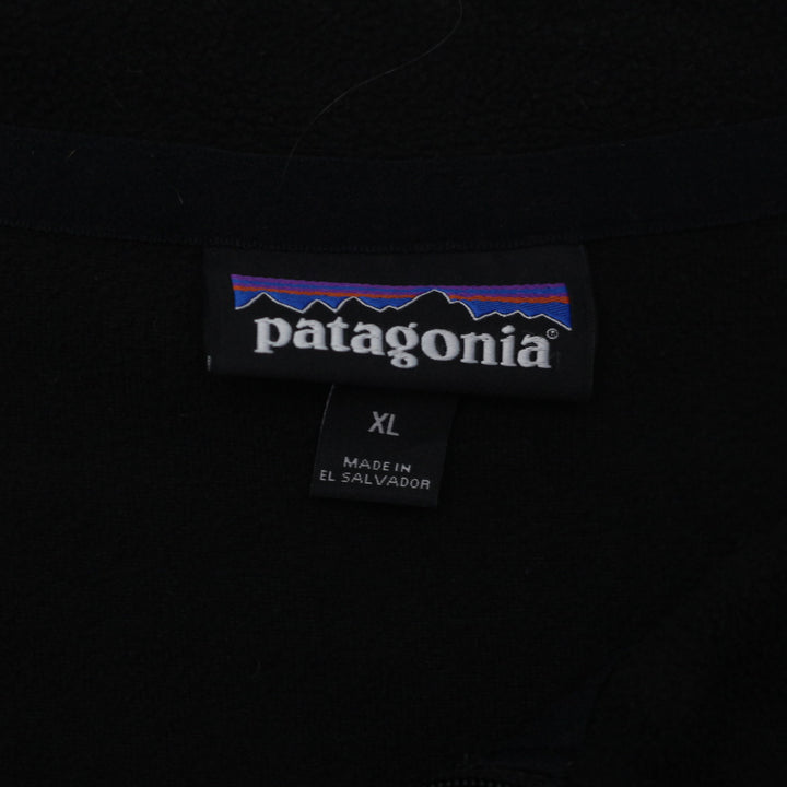 Mens Patagonia Quarter Zip Fleece Lightweight Pullover Black