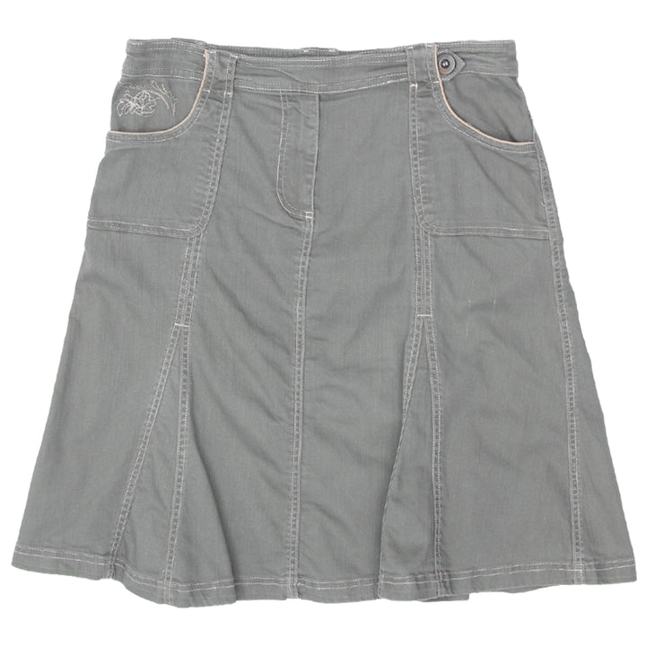 Y2K Embroidered Olive Green Skirt