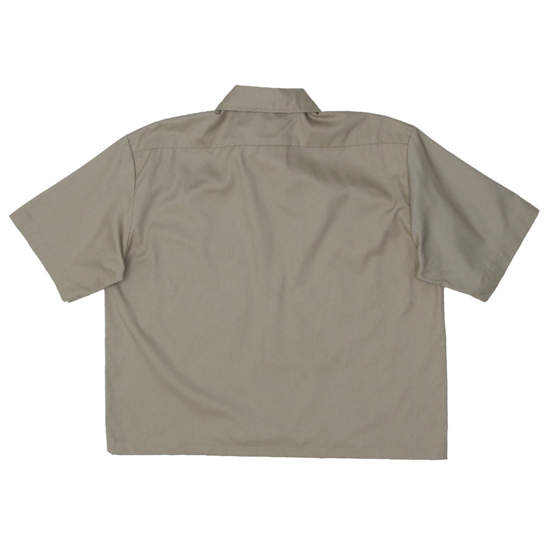 Mens Dickies Customized Work Shirt Khaki