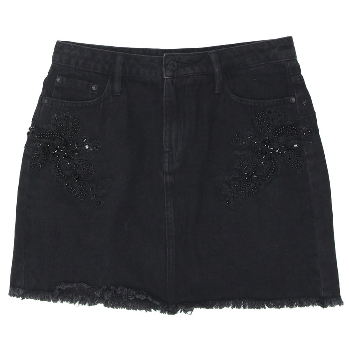 Ladies Guess Beaded Black Mini Skirt