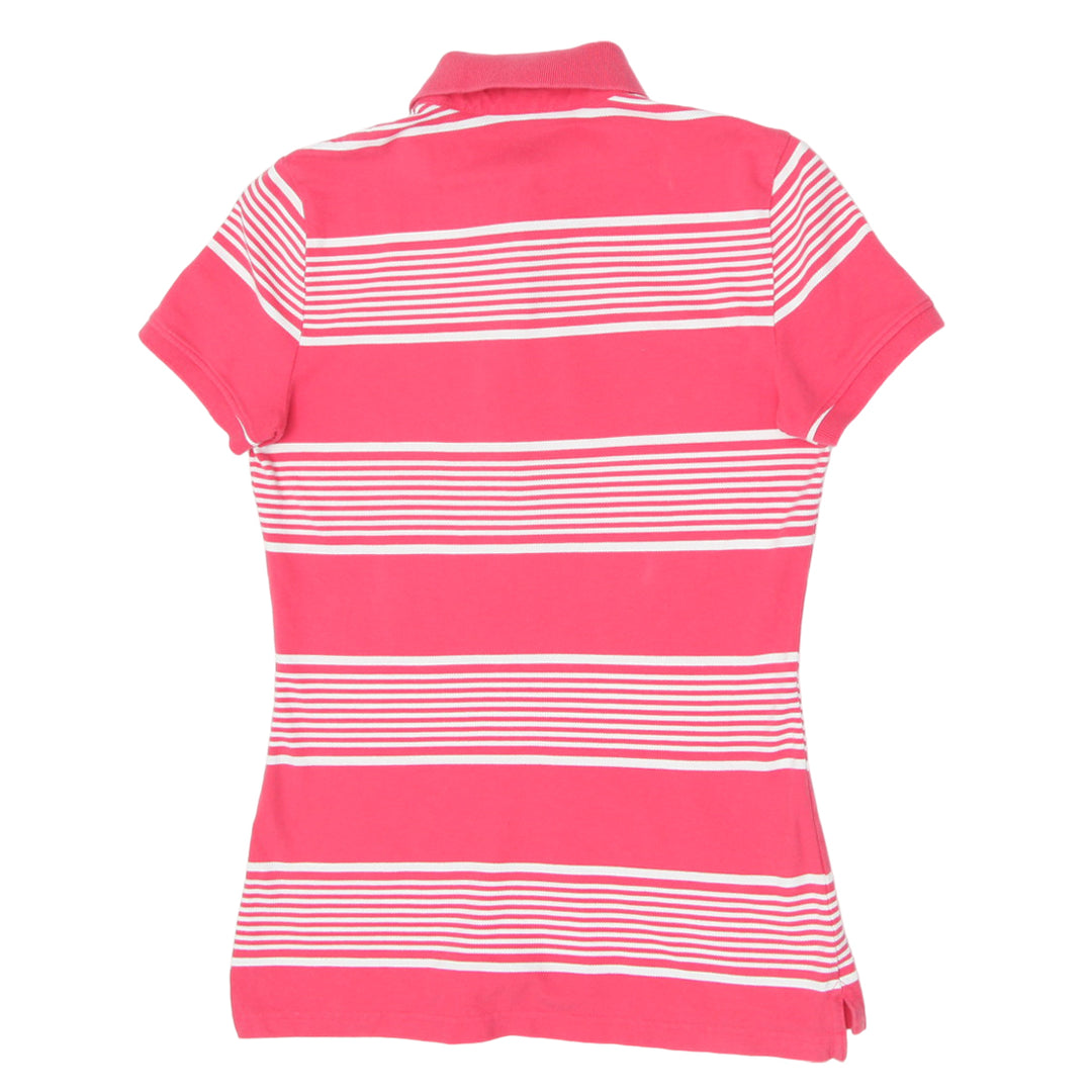 Ladies Tommy Hilfiger Pink Striped Polo T-Shirt