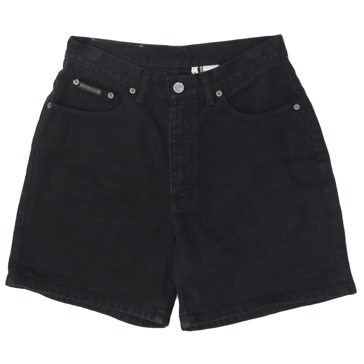 Ladies Calvin Klein High Waist Black Denim Shorts