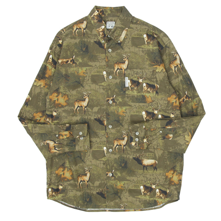 Mens Columbia Deer Print Long Sleeve Hunting Shirt