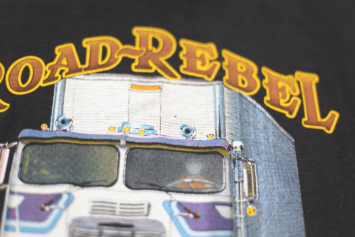 Vintage Road Rebel Truckers Only 3D Emblem Single Stitch T-Shirt