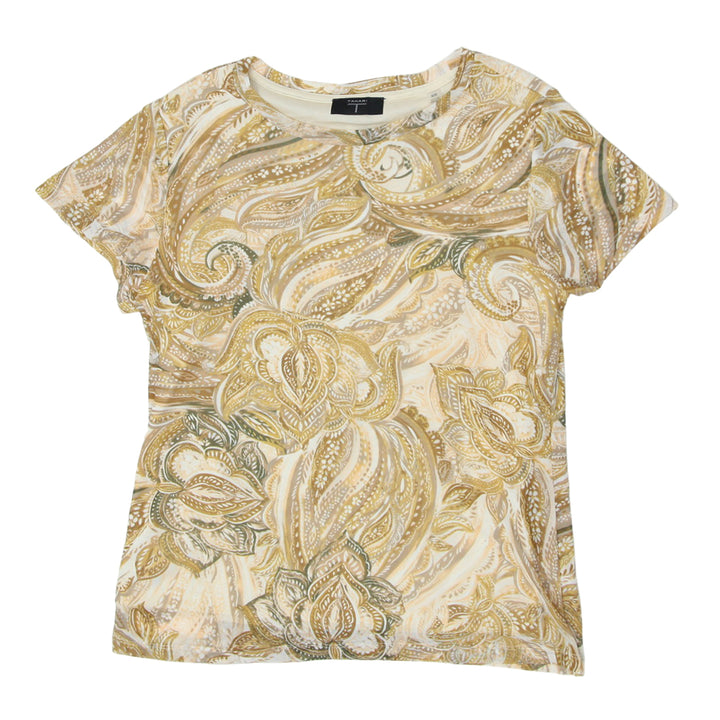 Ladies Tahari Paisley Print Short Sleeve Top