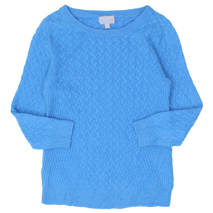 Ladies Pure Collection Cable Knit Cashmere Sweater