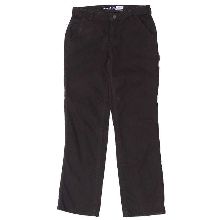 Ladies Carhartt Loose Fit Carpenter Pants Dark Brown