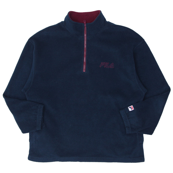 Mens FILA Quarter Zip Fleece Pullover