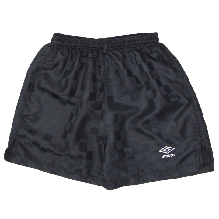 Boys Youth Umbro Black Plaid Shorts