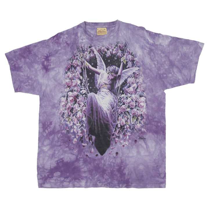 Mens The Mountain Garden Fairy Purple Tie Dye T-Shirt