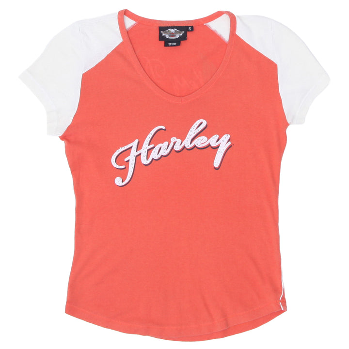 Ladies Harley Davidson Stud V-Neck T-Shirt