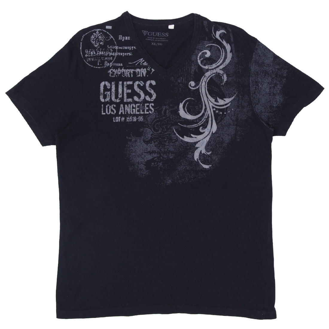 Guess black t shirt men sale