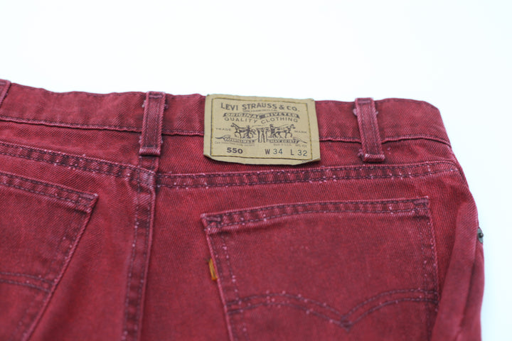 Vintage Levi Strauss # 550 Orange Tab Straight Jeans Made In USA