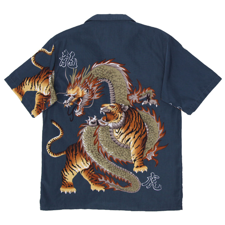 Mens Armani Exchange Tiger Dragon AOP Shirt