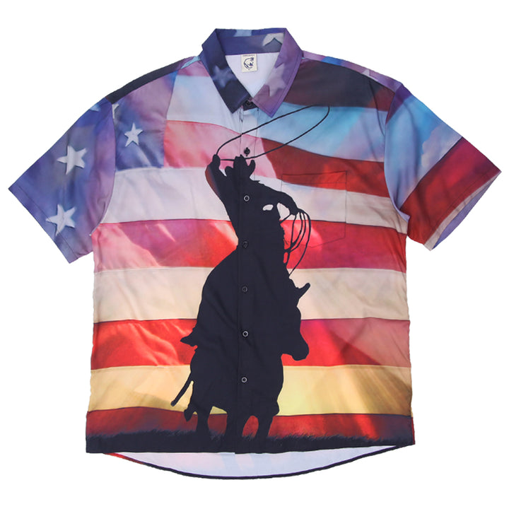 Mens Hardaddy Cowboy Print Shirt