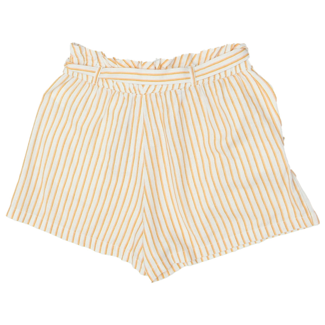 Ladies Roxy Striped tie Belted Shorts