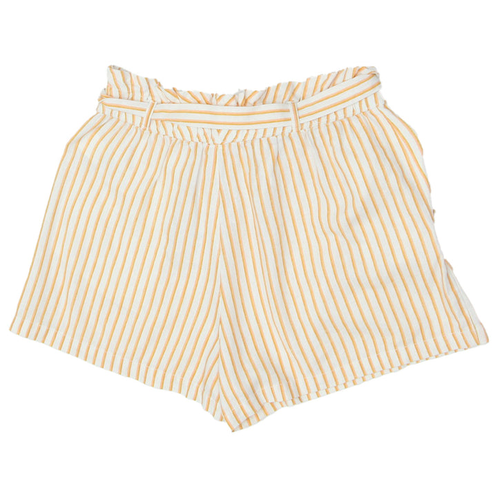 Ladies Roxy Striped tie Belted Shorts