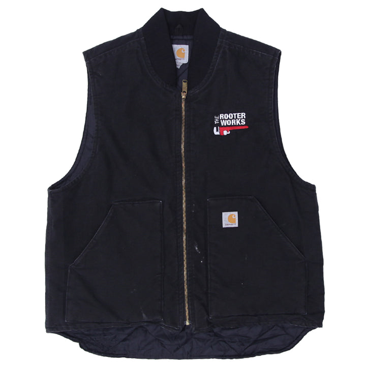 Mens Carhartt V01-BLK The Rooter Works Quilted Lined Work Vest