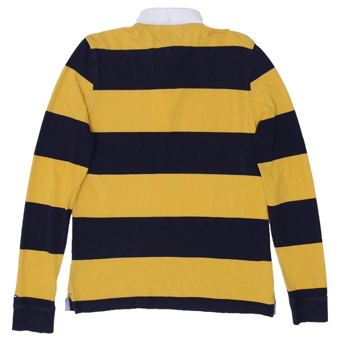 Mens Tommy Hilfiger Stripe Long Sleeve Polo T-Shirt