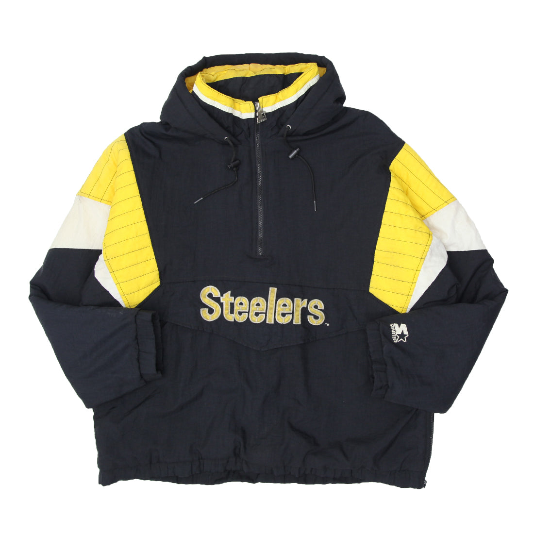 Vintage Starter NFL Proline Steelers 1/2 Zip Quilted Hooded Jacket –  Fashion Rerun Vintage