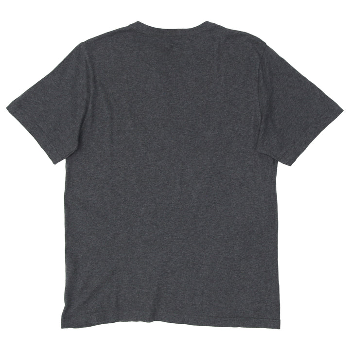 Mens Gray Printed Short Sleeve T-Shirt