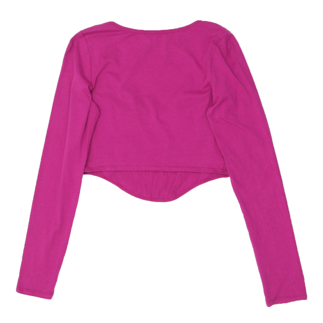 Ladies Long Sleeve Crop Top