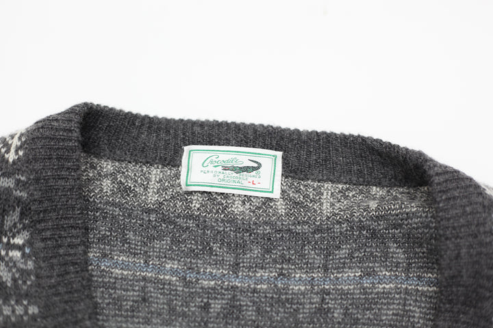 Vintage Crocodile Cardigan Sweater