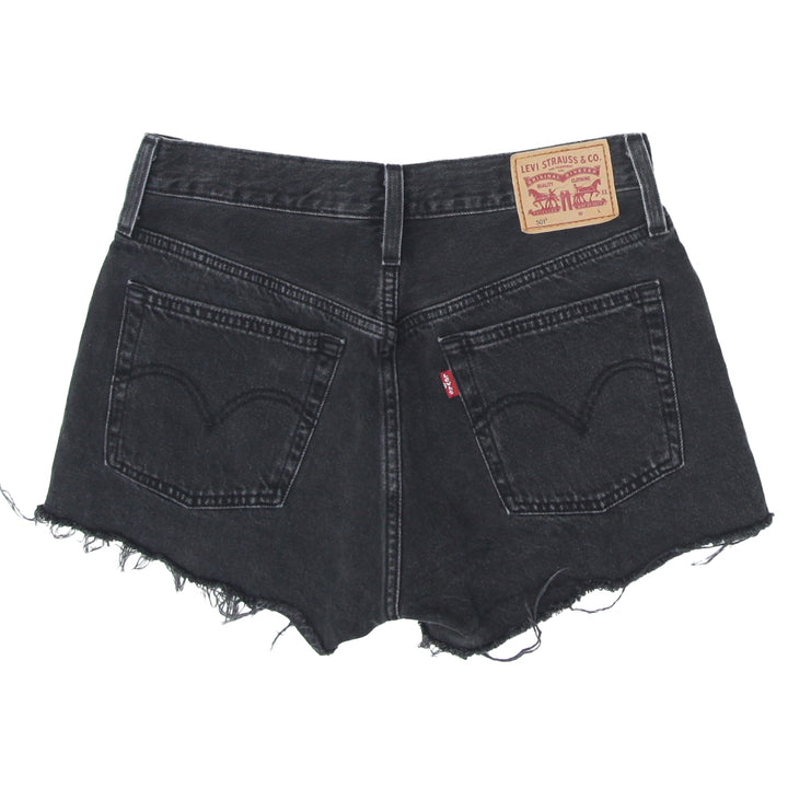 Ladies Levis 501 Waterless Black Denim Shorts