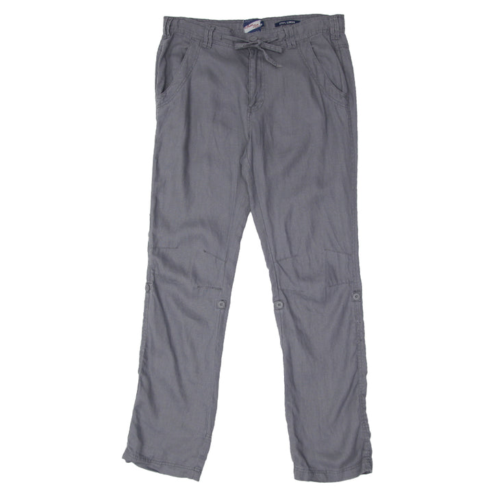 Mens The Point Zero Rolled Up Hem Linen Pants