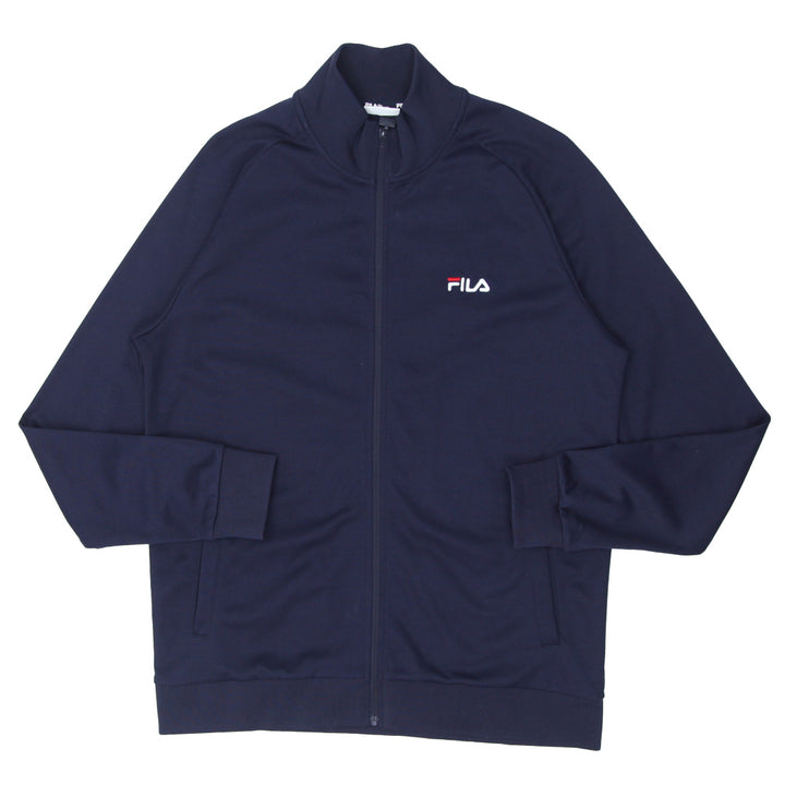 Mens Embroidered Fila Logo Full Zip Jacket