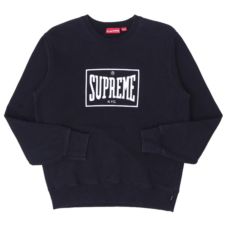 Mens Supreme NYC Black Crewneck Sweatshirt