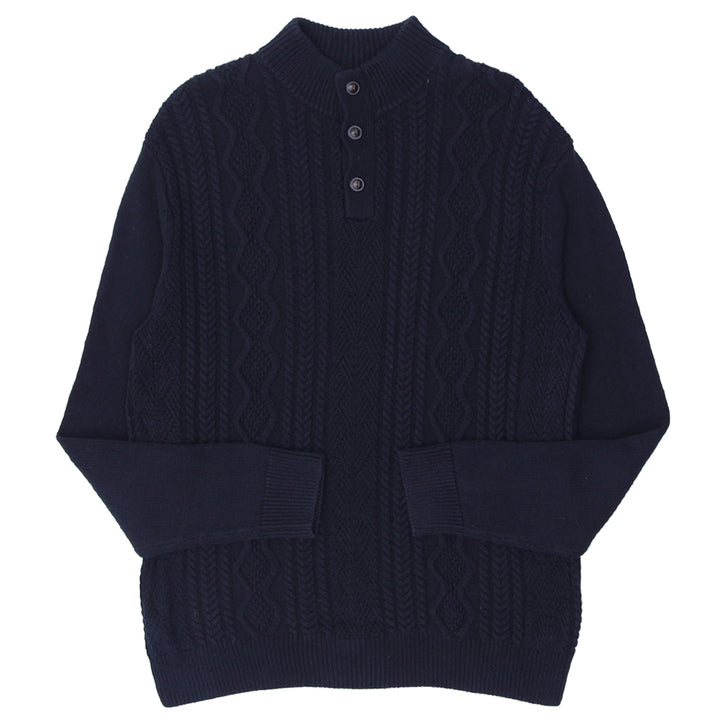 Mens Chaps Button Neck Sweater