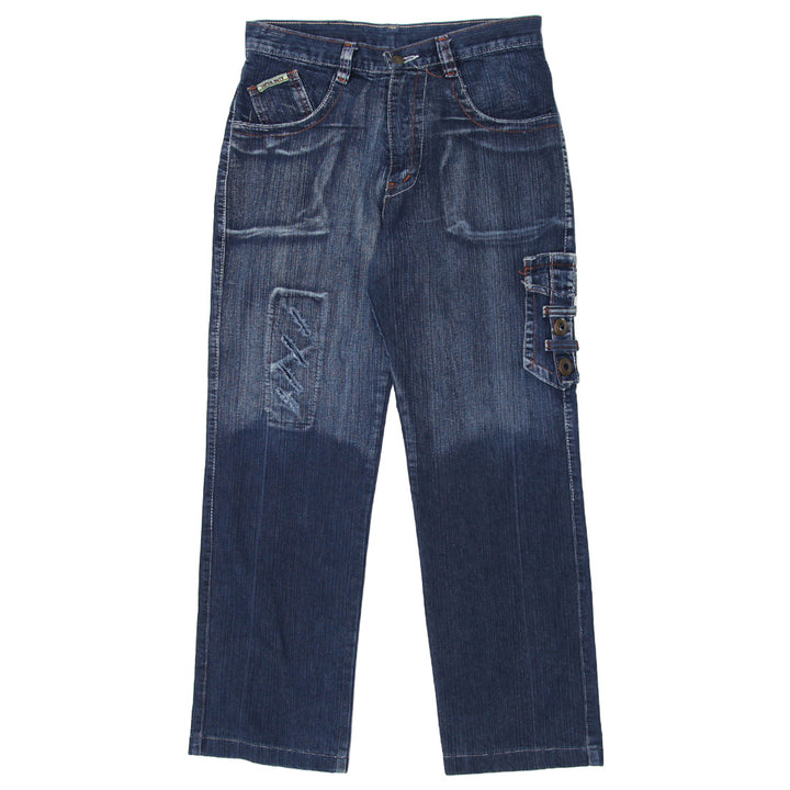 Mens Y2K Super Duty Ripped And Embroidered Jeans