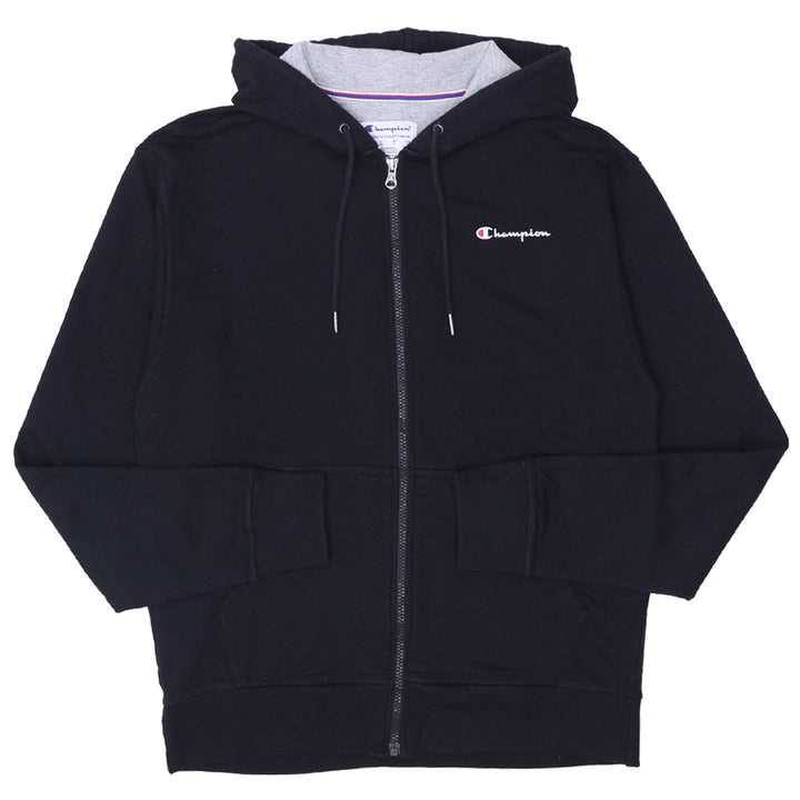 Mens Champion Full Zip Black Hoodie