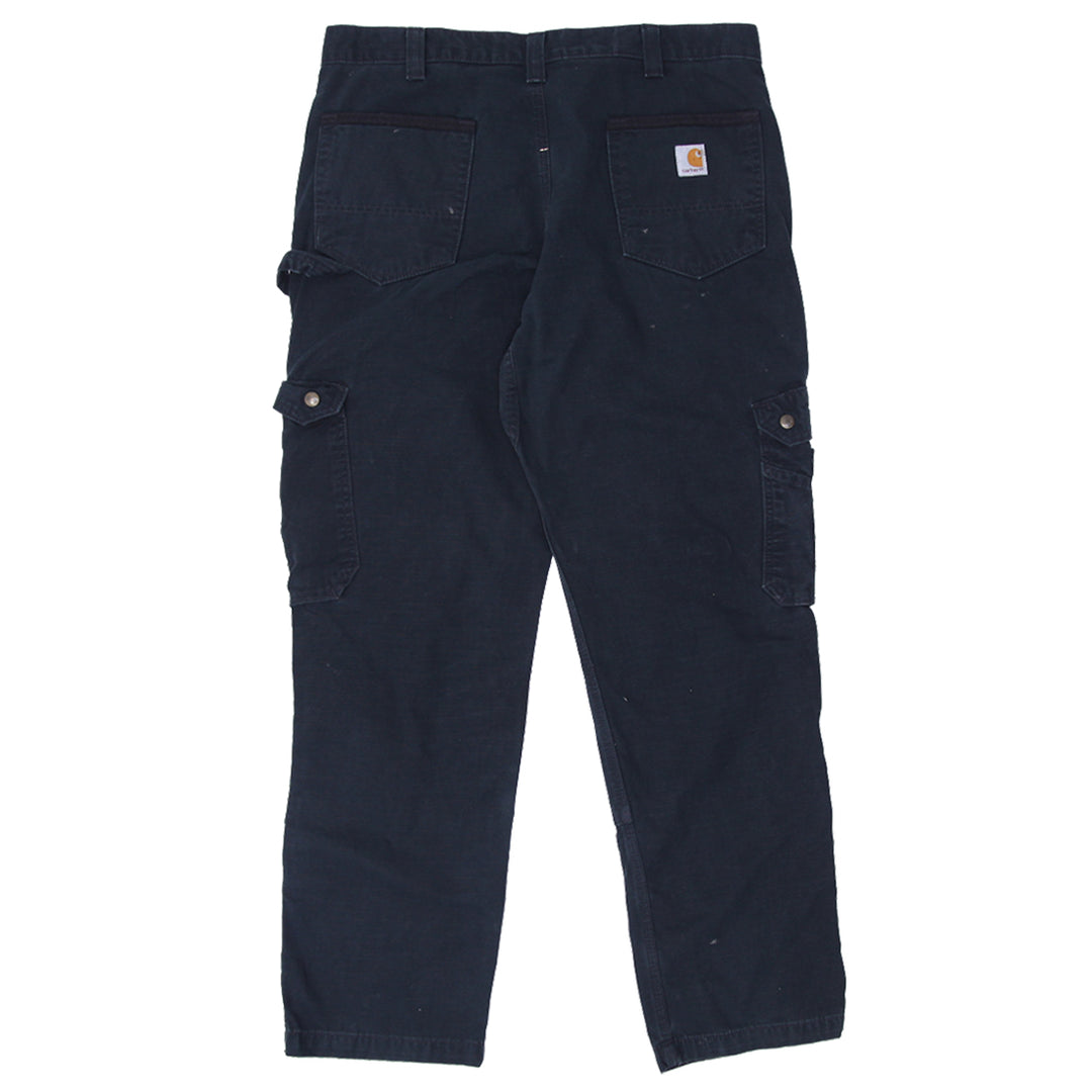 Mens Carhartt B342-BLK Relaxed Fit Black Cargo Pants