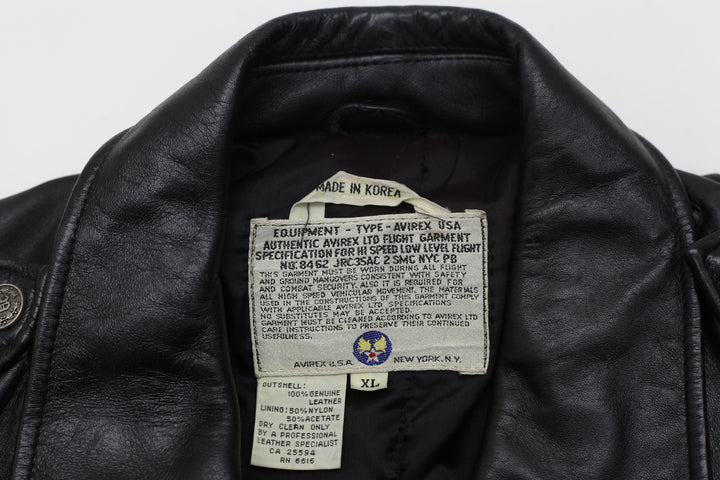 Vintage Chicago Avirex USA Flight Leather Jacket