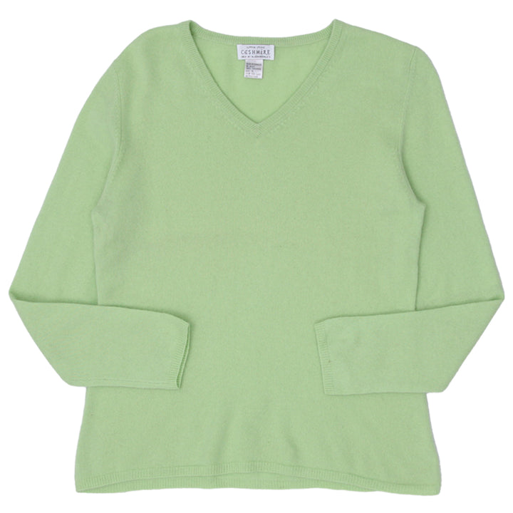 Ladies Sutton Studio 100% Cashmere Sweater Green