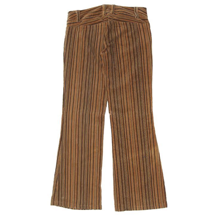 Y2K Bardot Low Rise Flare Stripe Corduroy Pants