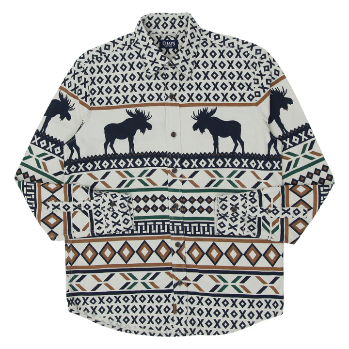 Mens Chaps Aztec Print Long Sleeve Shirt