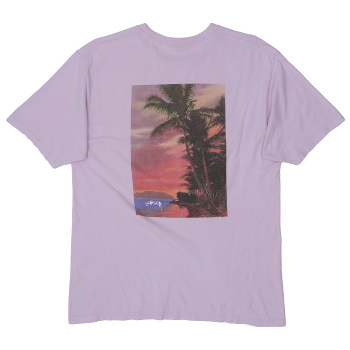 Mens Stussy Wear Beach Surf T-Shirt Pink